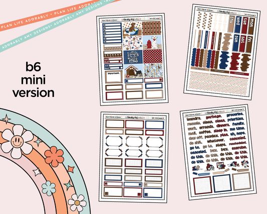 Mini B6 Best Friends are Ones with Paws Planner Sticker Kit sized for ANY Vertical Insert