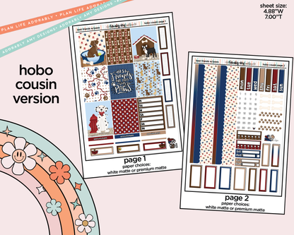 Hobonichi Cousin Weekly Best Friends are Ones with Pawss Planner Sticker Kit for Hobo Cousin or Similar Planners