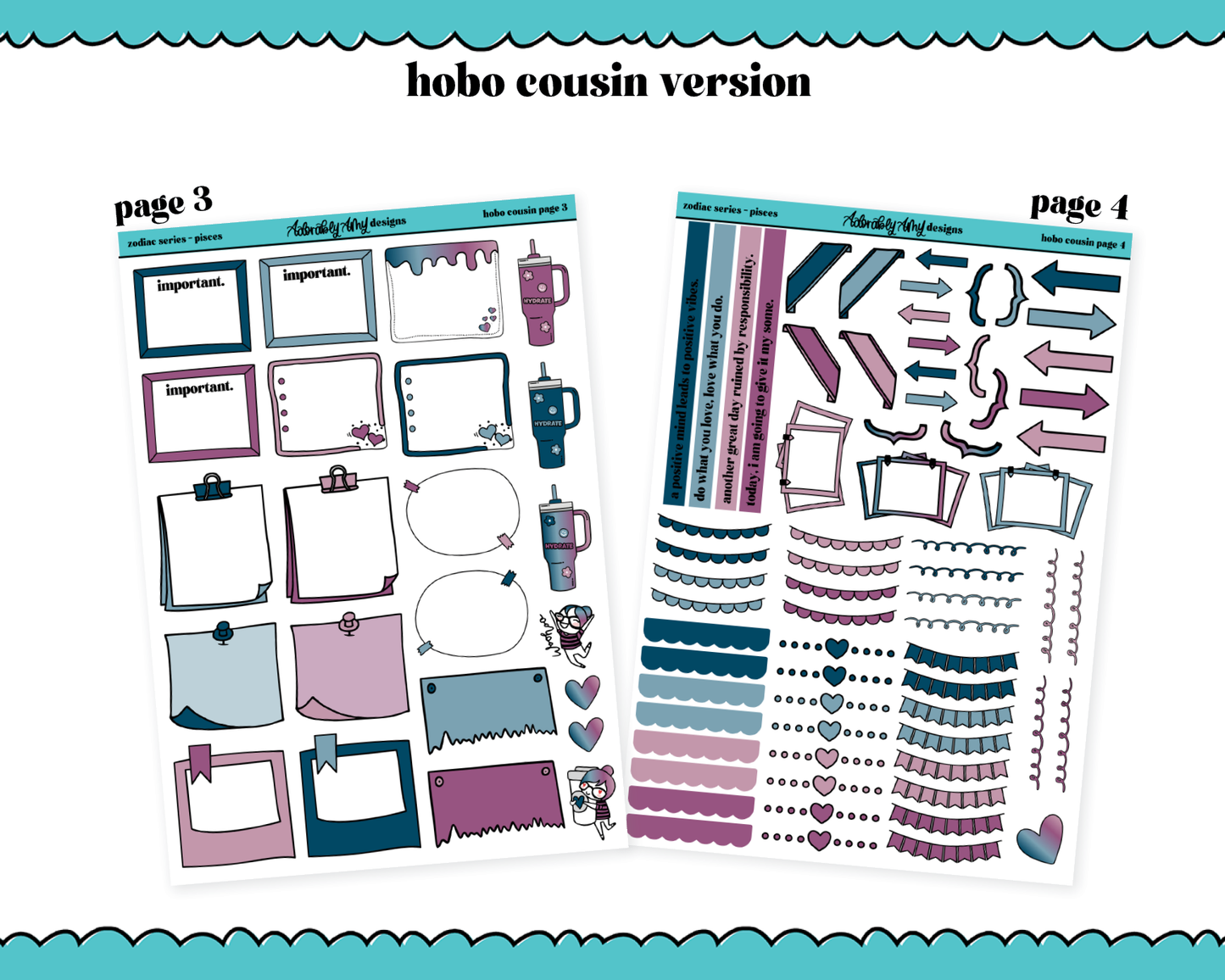 Zodiac Series - Pisces Hobo Cousin Size Limited Edition Bundle