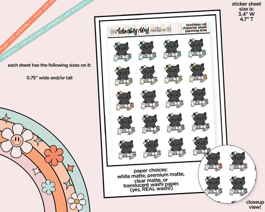 Toothless Cat Planning Time Decoration Character Planner Stickers
