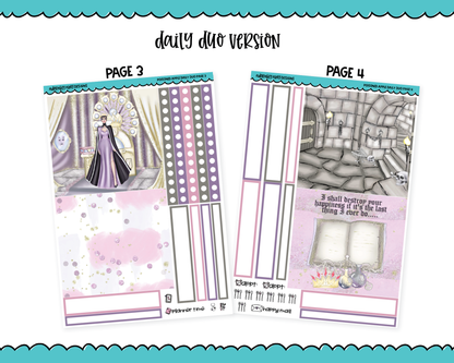 Daily Duo Poisoned Apple Evil Queen Themed Weekly Planner Sticker Kit for Daily Duo Planner