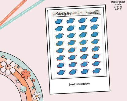 Rainbow Pool - Pool Day - Go Swimming Doodled Icon Stickers - Adorably Amy Designs
