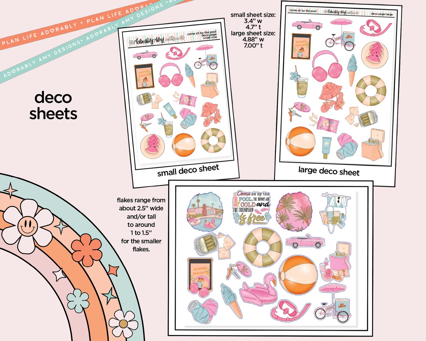 Come Sit by the Pool Weekly Kit Deco Pages - All Sizes