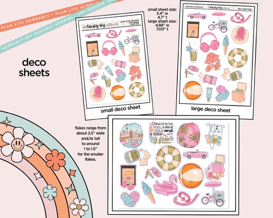 Come Sit by the Pool Weekly Kit Deco Pages - All Sizes - Adorably Amy Designs