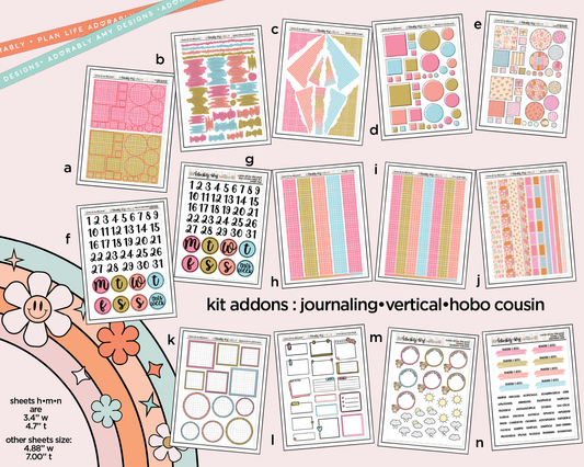 Come Sit by the Pool Weekly Kit Addons - All Sizes - Strips, Smears and More! - Adorably Amy Designs