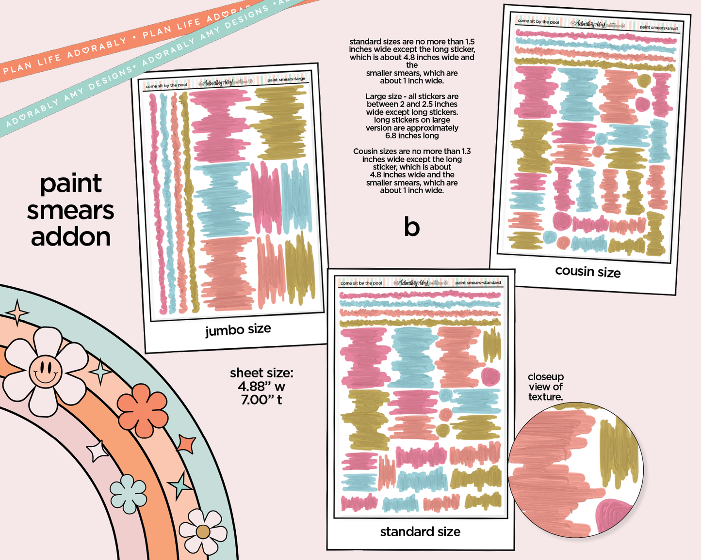 Come Sit by the Pool Weekly Kit Addons - All Sizes - Strips, Smears and More!