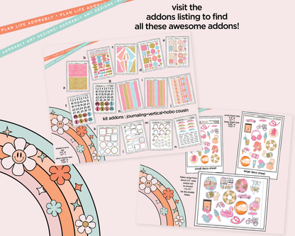 Hobonichi Cousin Weekly Come Sit by the Pool Planner Sticker Kit for Hobo Cousin or Similar Planners