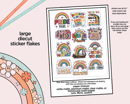 Pride Tribe Typography Sampler Planner Stickers