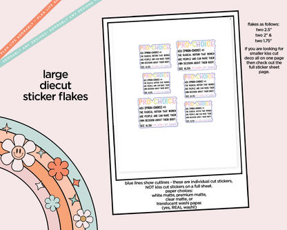 Pro-Choice Definition Typography Sampler Planner Stickers