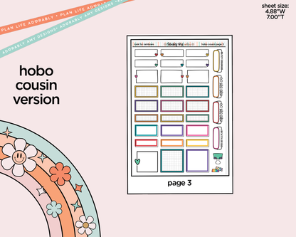 Hobonichi Cousin Weekly Look for Rainbows Planner Sticker Kit for Hobo Cousin or Similar Planners - Adorably Amy Designs