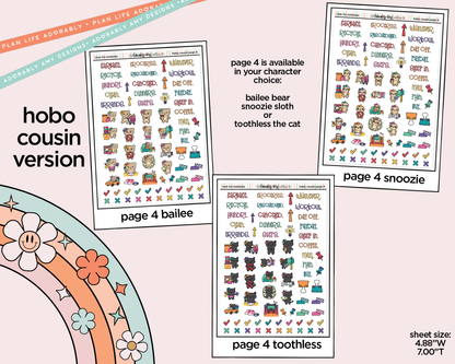 Hobonichi Cousin Weekly Look for Rainbows Planner Sticker Kit for Hobo Cousin or Similar Planners - Adorably Amy Designs
