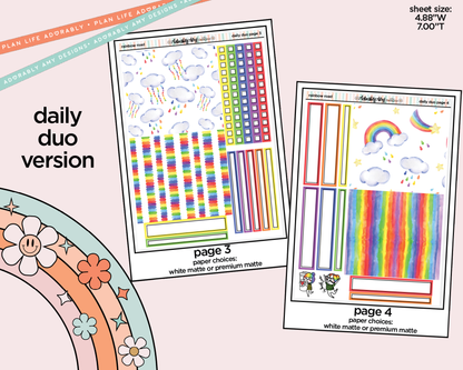 Daily Duo Rainbow Road Weekly Planner Sticker Kit for Daily Duo Planner