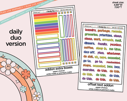 Daily Duo Rainbow Road Weekly Planner Sticker Kit for Daily Duo Planner