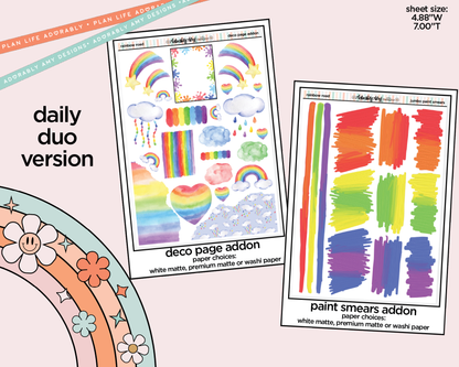 Daily Duo Rainbow Road Weekly Planner Sticker Kit for Daily Duo Planner