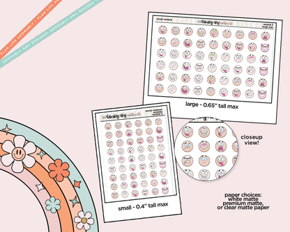 Rainbow Emoji Sampler Stickers for any Planner or Insert