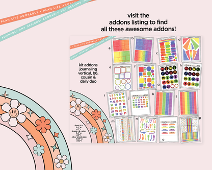 Daily Duo Rainbow Road Weekly Planner Sticker Kit for Daily Duo Planner