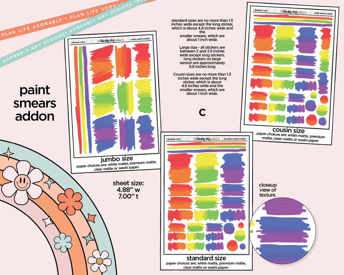 Rainbow Road Weekly Kit Addons - All Sizes - Strips, Smears and More!