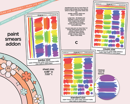 Rainbow Road Weekly Kit Addons - All Sizes - Strips, Smears and More!