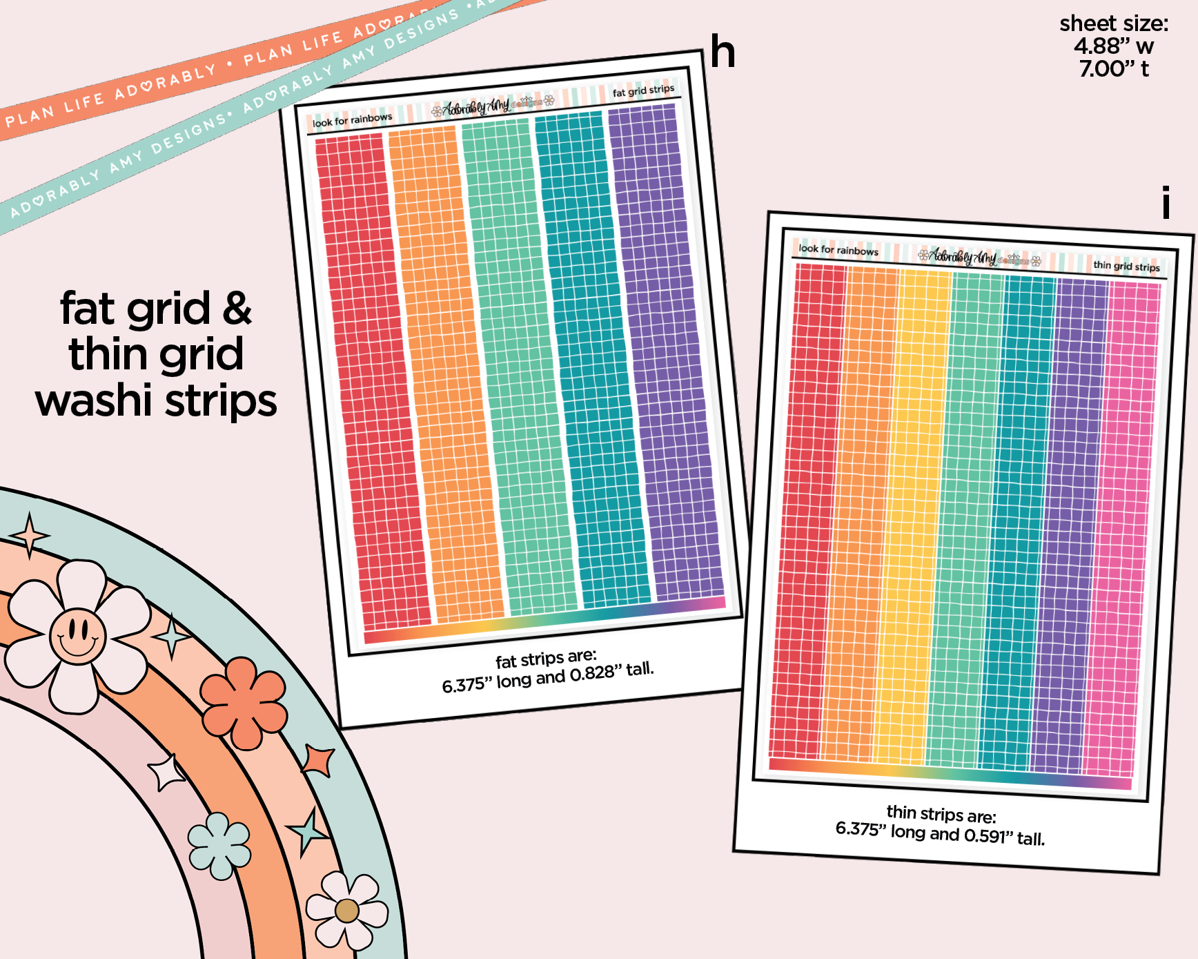 Look for Rainbows Weekly Kit Addons - All Sizes - Strips, Smears and More! - Adorably Amy Designs