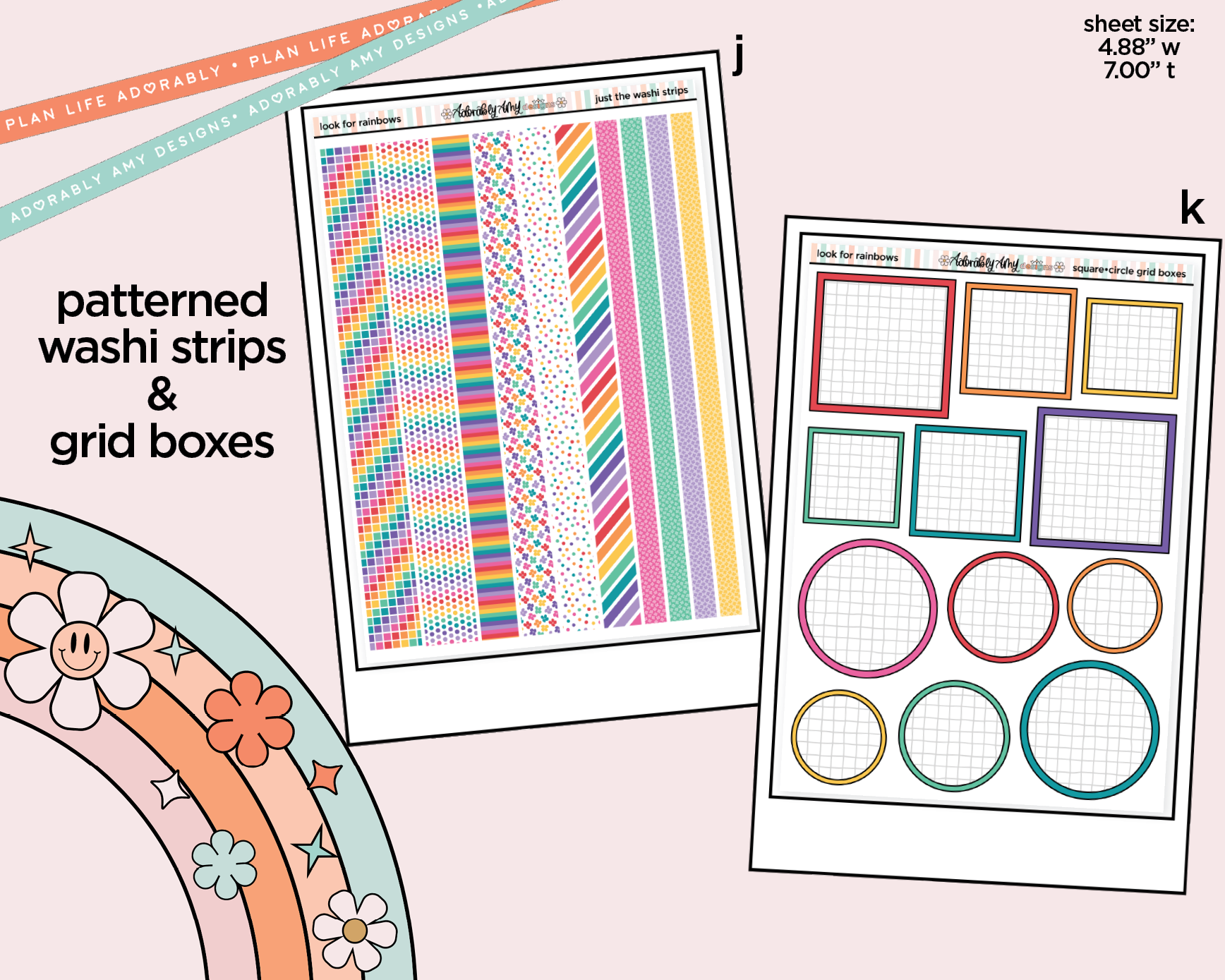 Look for Rainbows Weekly Kit Addons - All Sizes - Strips, Smears and More! - Adorably Amy Designs