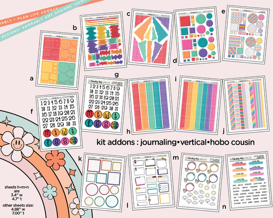 Look for Rainbows Weekly Kit Addons - All Sizes - Strips, Smears and More! - Adorably Amy Designs