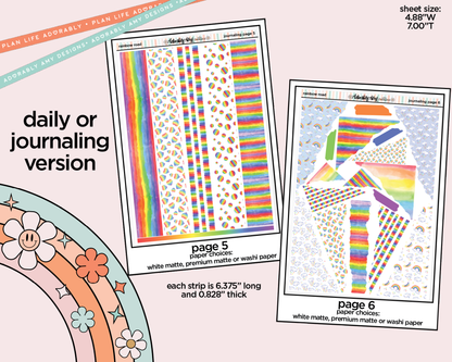 Journaling and Daily Planning Rainbow Road Planner Sticker Kit