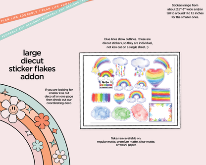 Journaling and Daily Planning Rainbow Road Planner Sticker Kit