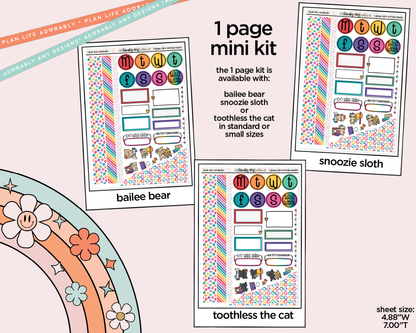 One Page Mini Kit Look for Rainbows Planner Sticker Kit - Two Sizes Available - Adorably Amy Designs