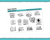 Reading is Dreaming Book and Reading Themed Typography Sampler Planner Stickers for any Planner or Insert