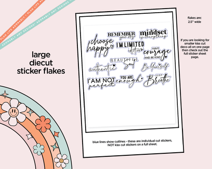 Remember Your Why Motivational Deco Typography Sampler Planner Stickers