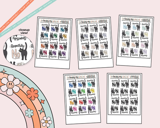 Rainbow or Black Respectfully, No Typography Planner Stickers - Adorably Amy Designs