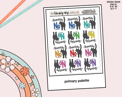 Rainbow or Black Respectfully, No Typography Planner Stickers - Adorably Amy Designs