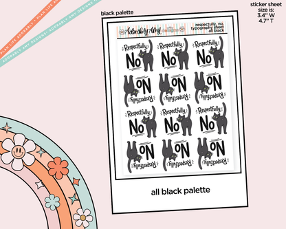 Rainbow or Black Respectfully, No Typography Planner Stickers - Adorably Amy Designs