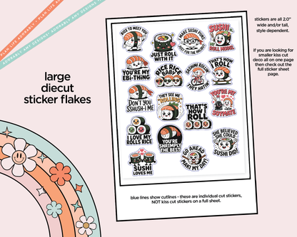Rice Rice Baby Sushi Puns Decorative Planner Stickers