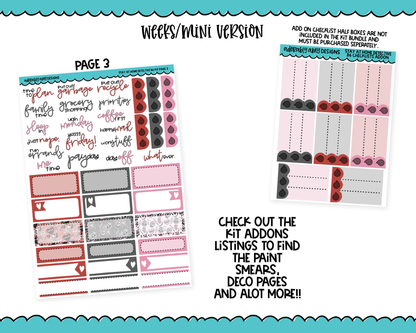 Mini B6 Stay at Home Detective True Crime Themed Weekly Planner Sticker Kit sized for ANY Vertical Insert