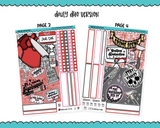 Daily Duo Stay at Home Detective True Crime Themed Weekly Planner Sticker Kit for Daily Duo Planner