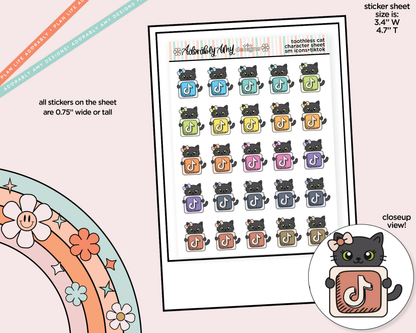 Toothless Cat Social Media Icons Series - TikTok Decoration Character Planner Stickers