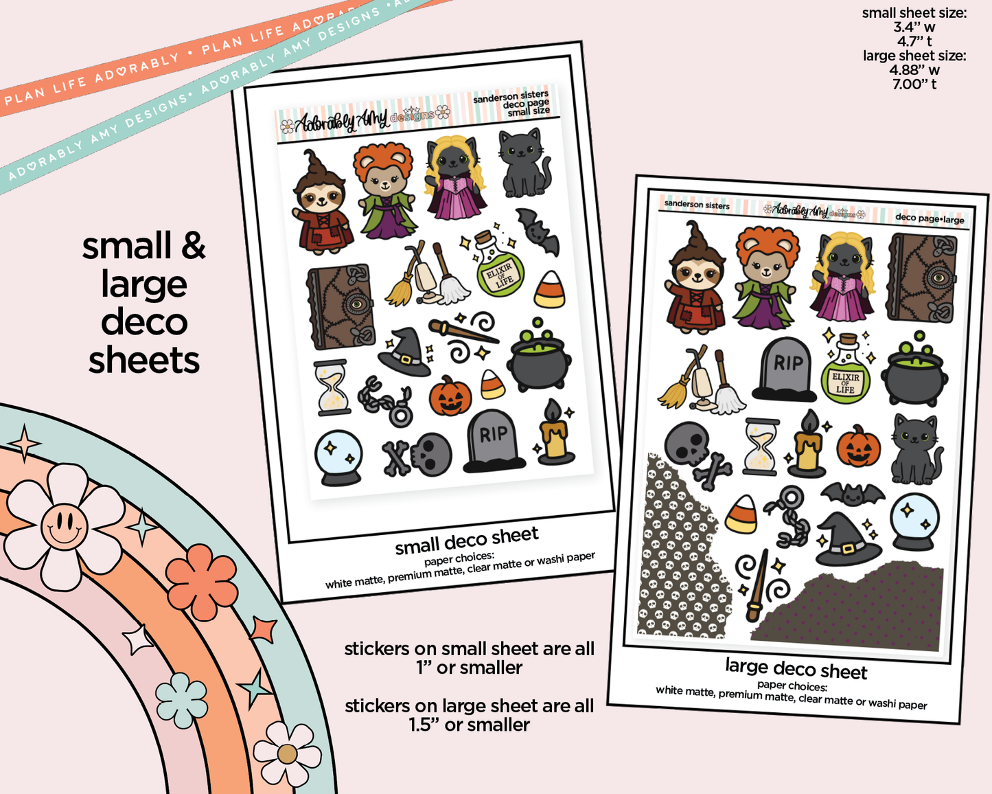 Sanderson Sisters Weekly Kit Deco Pages - All Sizes