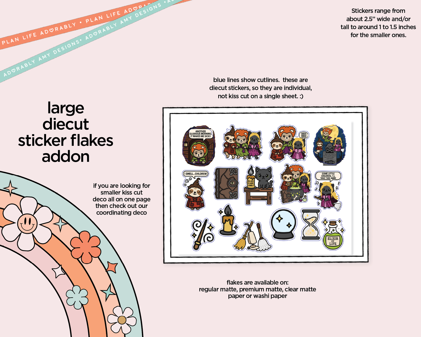 Sanderson Sisters Weekly Kit Deco Pages - All Sizes