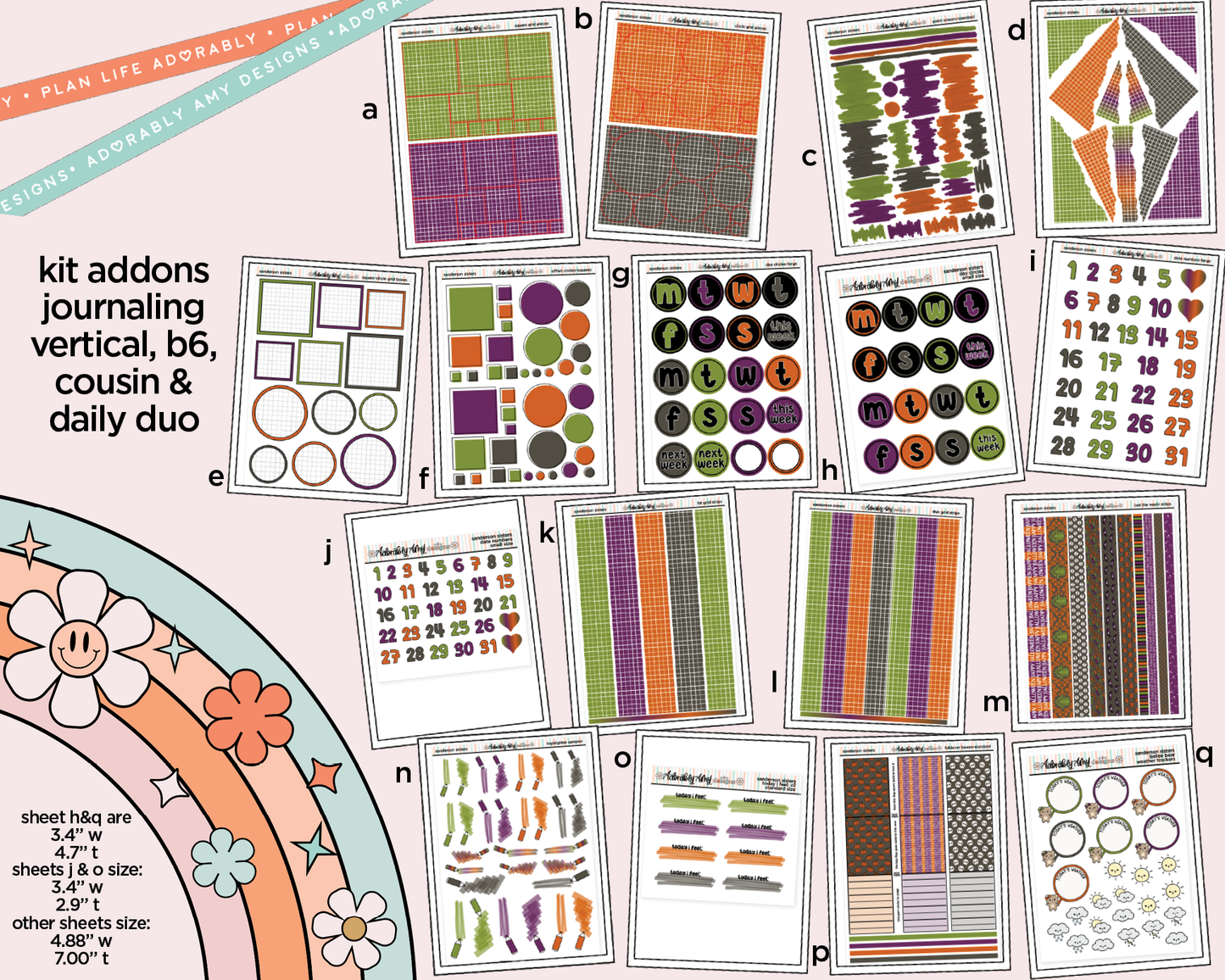 Sanderson Sisters Weekly Kit Addons - All Sizes - Strips, Smears and More!