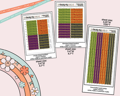 Foiled Sanderson Sisters Headers or Long Strips Planner Stickers