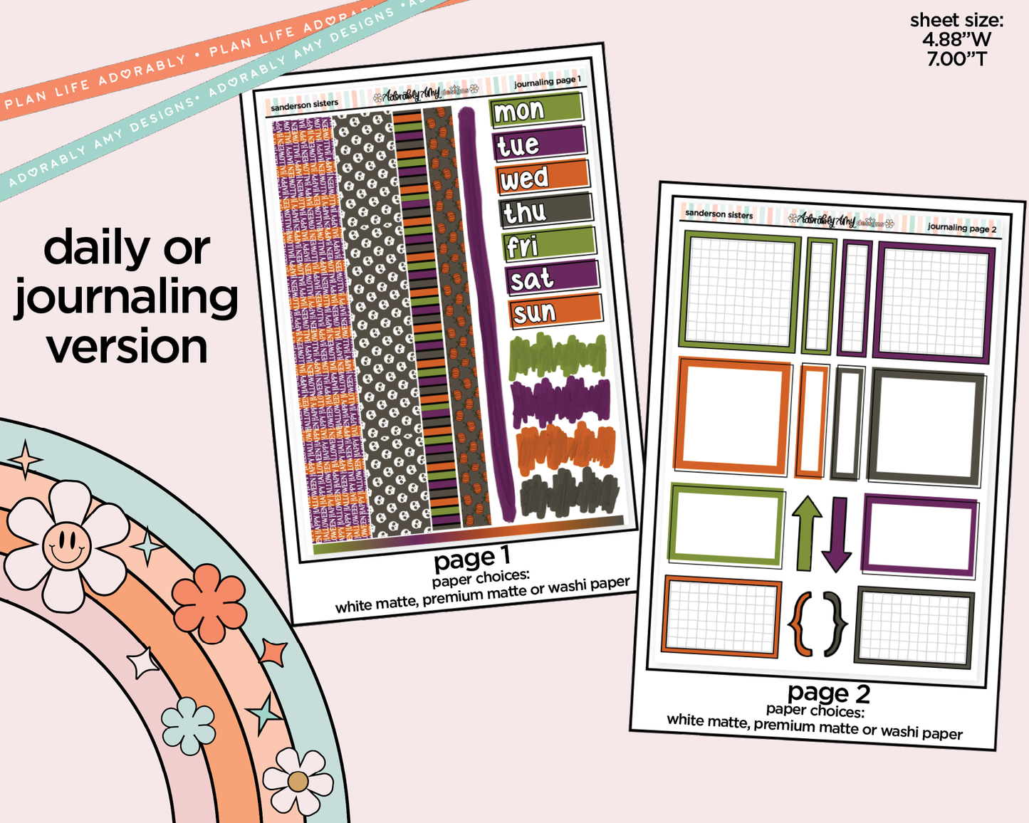 Journaling and Daily Planning Sanderson Sisters Planner Sticker Kit