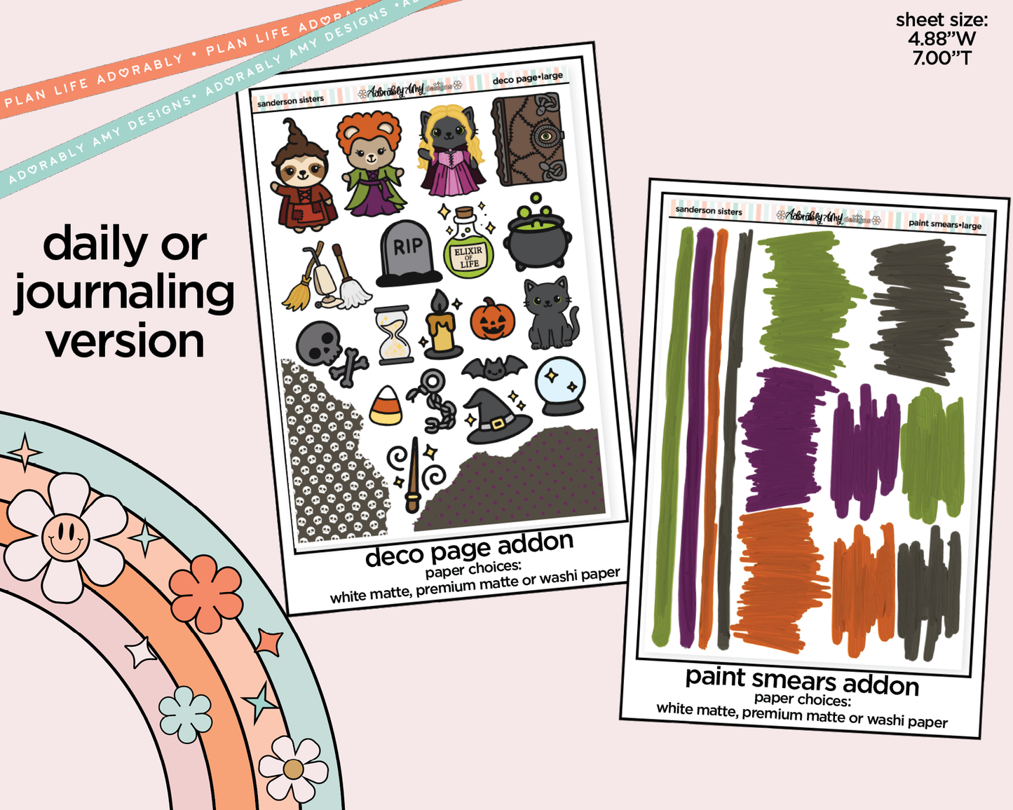 Journaling and Daily Planning Sanderson Sisters Planner Sticker Kit