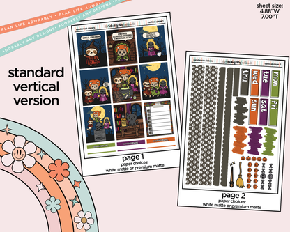 Vertical Sanderson Sisters Weekly Sticker Kit for Vertical Standard Size Planners or Insert