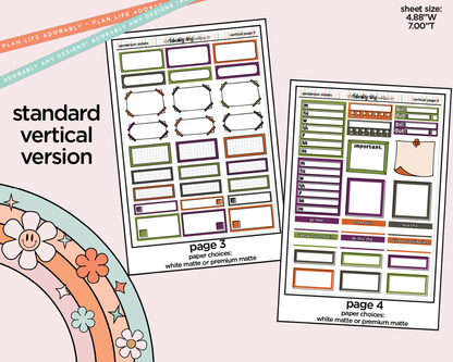 Vertical Sanderson Sisters Weekly Sticker Kit for Vertical Standard Size Planners or Insert