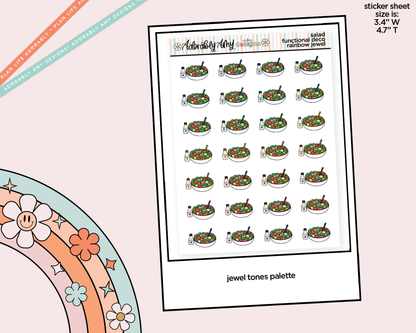 Rainbow Salad Doodled Icon Stickers