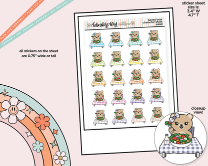 Bailee Bear Salad Decoration Character Planner Stickers