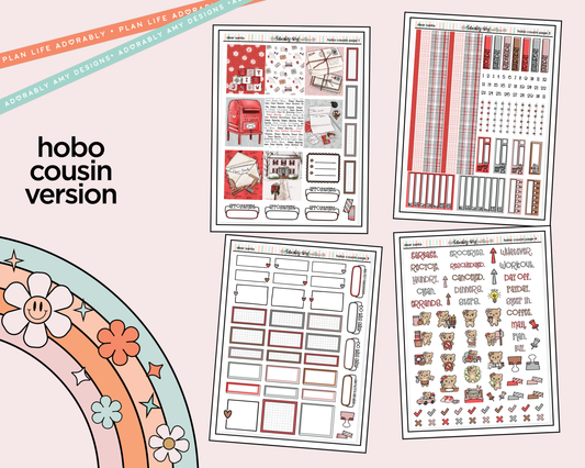 Hobonichi Cousin Weekly Dear Santa Planner Sticker Kit for Hobo Cousin or Similar Planners - Adorably Amy Designs