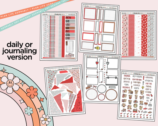 Journaling and Daily Planning Dear Santa Planner Sticker Kit - Adorably Amy Designs