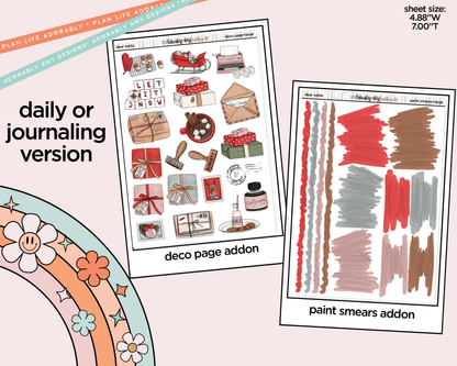 Journaling and Daily Planning Dear Santa Planner Sticker Kit